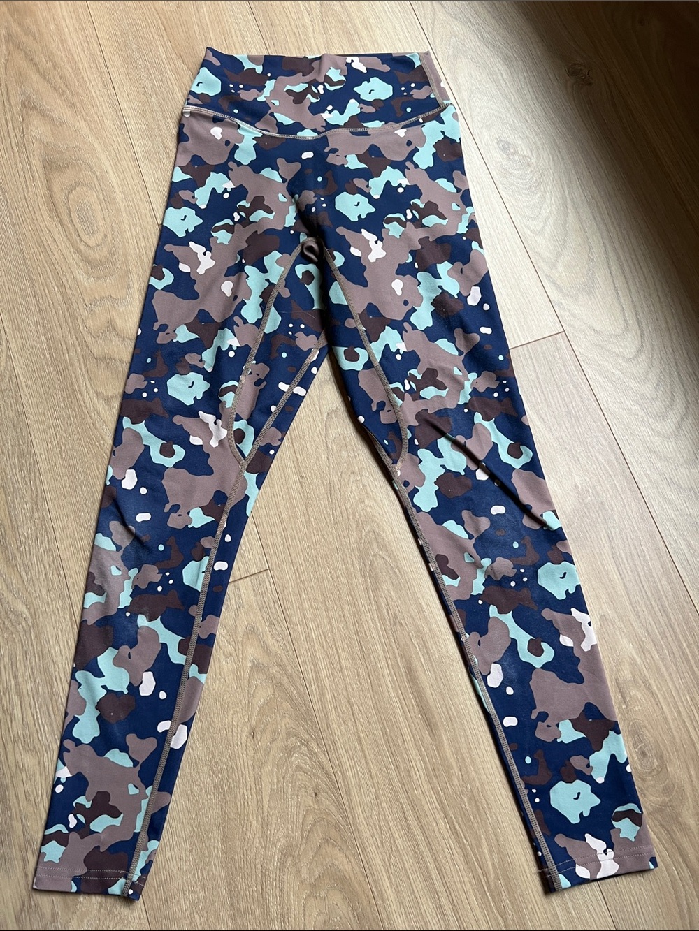 Balance Athletica Blue & Brown Camo High-Rise Leggings